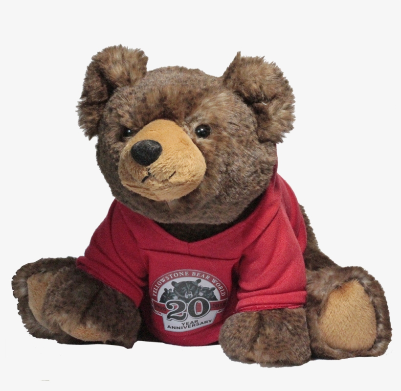 20 Year Anniversary Bear Plush Grizzly Red Hoodie - Anniversary, transparent png #3506950
