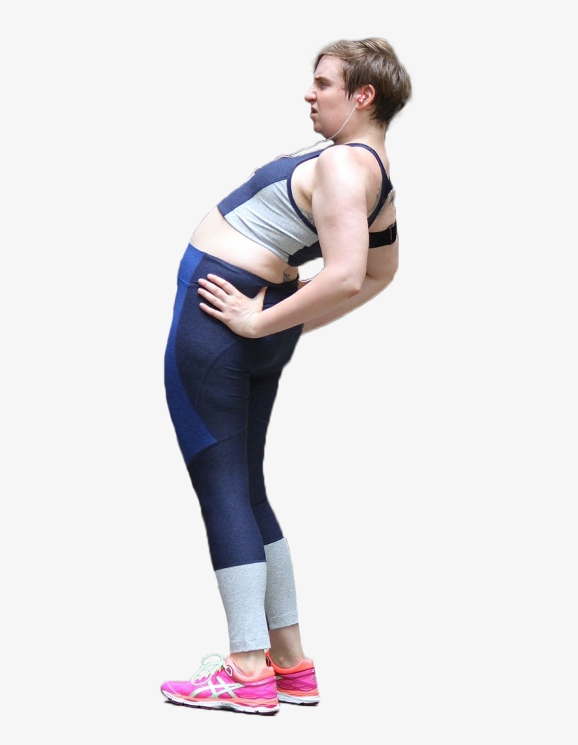 Personlena Dunham Stretching - Lena Dunham Stretching, transparent png #3507642