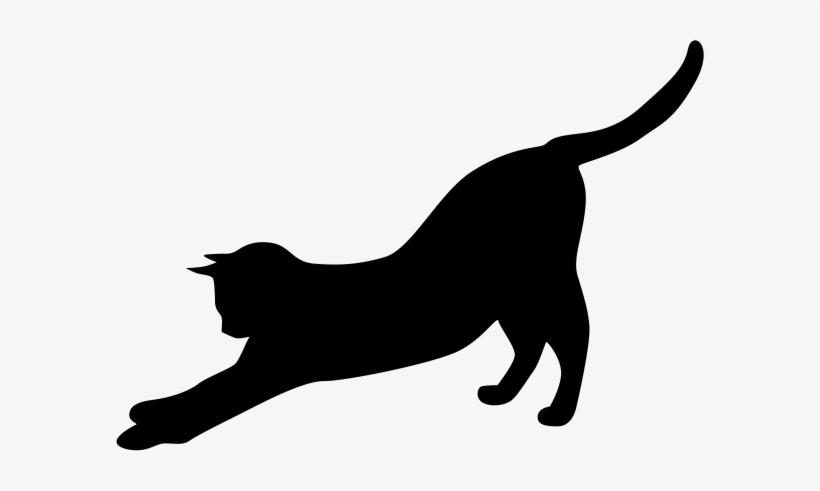 Cat Memorial - Cat Stretch Silhouette Png, transparent png #3508007