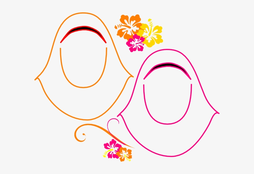 Faceless Hijab Hibiscus Clip Art - Island Baby - Pink Baby Blanket, transparent png #3509488
