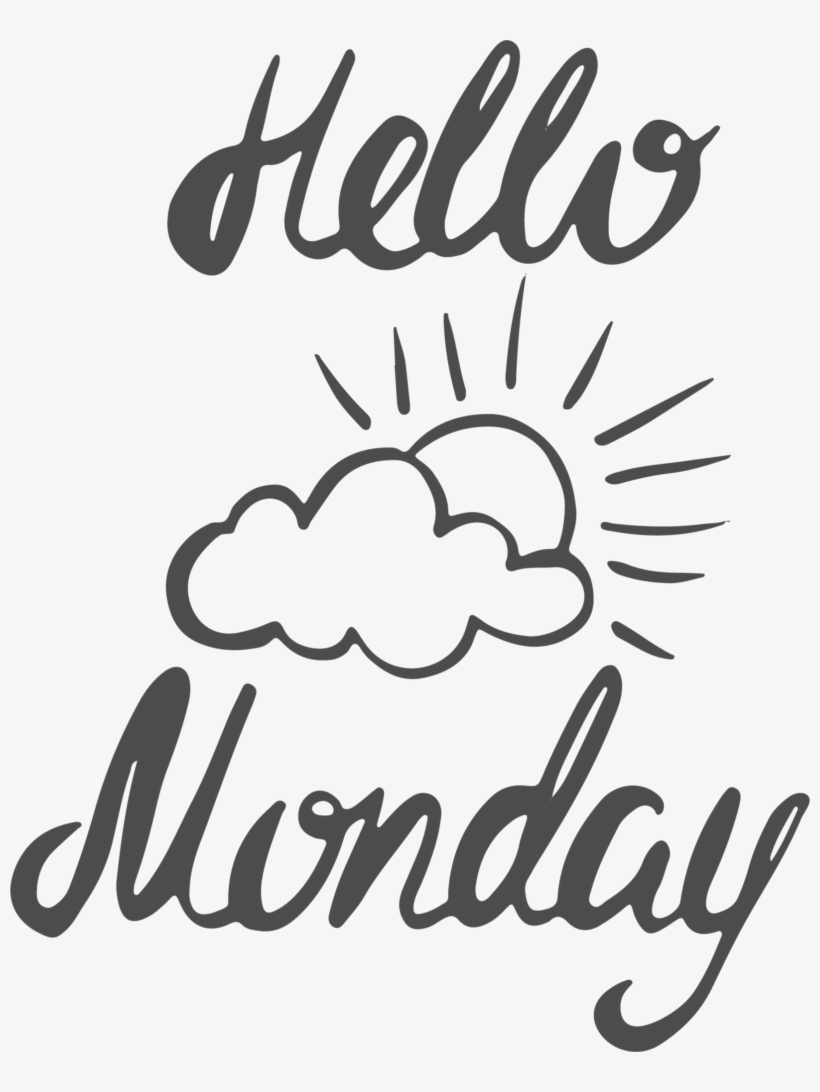 Hello Mondays - Lettering, transparent png #3509834