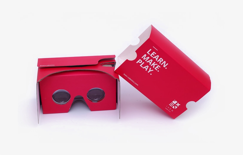 Google Cardboard Red - Cardboard Vr Headset Red, transparent png #3509836