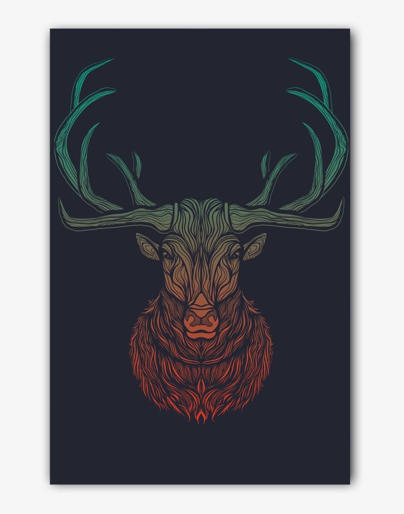 Stag Print, transparent png #3510257