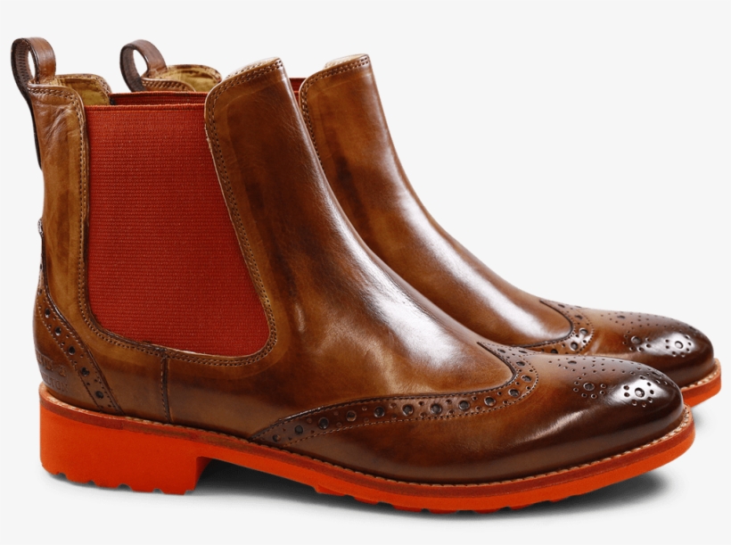 Ankle Boots Amelie 5 Crust Wood Elastic Orange Rook - Chelsea Boot, transparent png #3510725