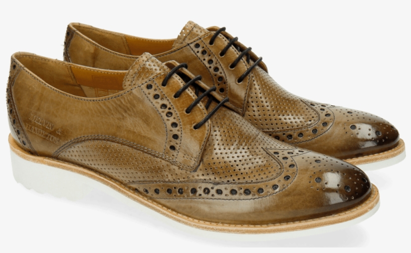 Derby Shoes Amelie 3 Perfo Oxygen Rook D White - Suede, transparent png #3510765