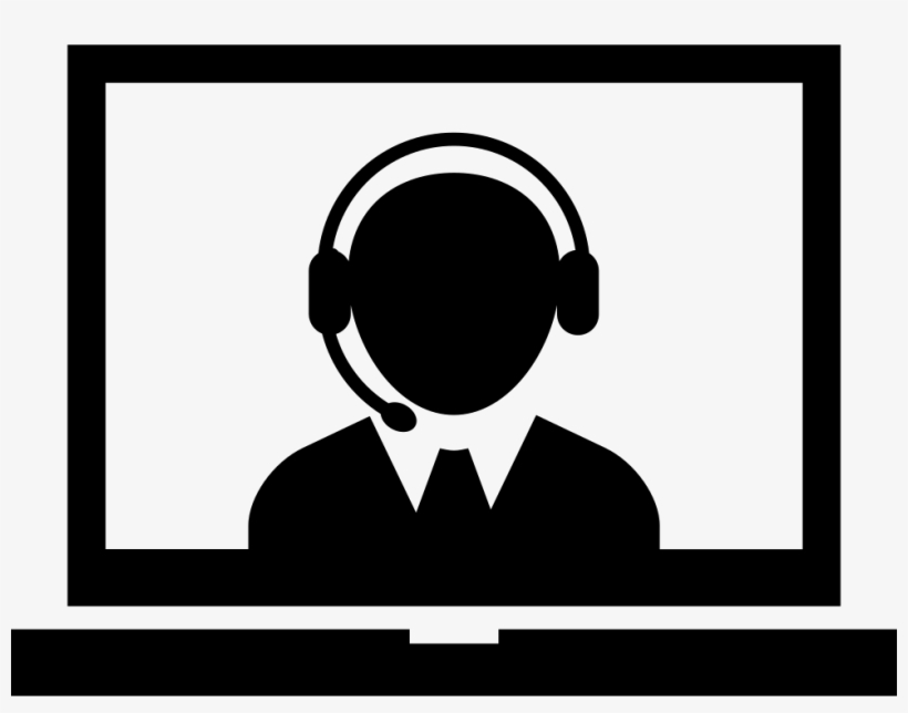 Operator Of Callcenter On Laptop Screen Comments - Call Center Agent Clipart, transparent png #3511756
