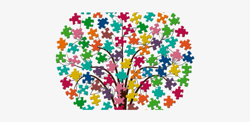 Families Of Children Ages 12 Under Are Invited To Check - Tree With Puzzle Pieces As Leaves, transparent png #3511870