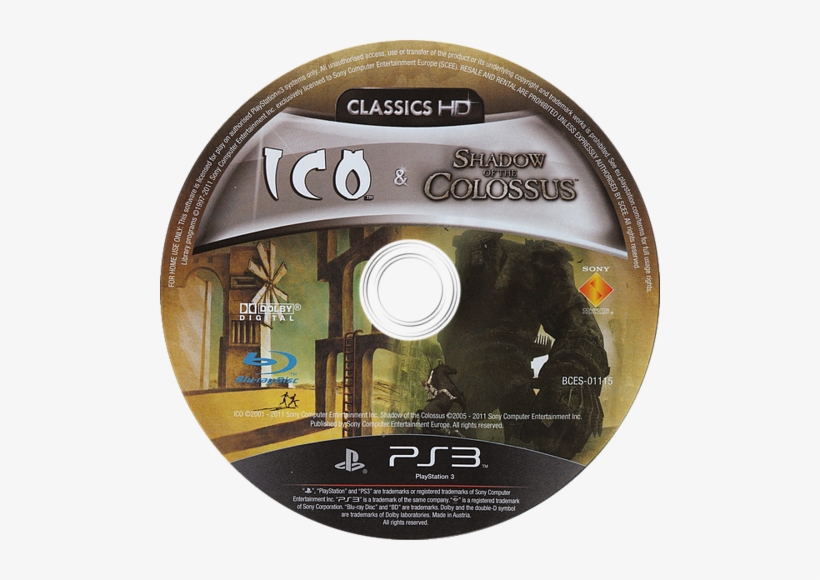 The Ico & Shadow Of The Colossus Collection Ps3 Disc - Ico & Shadow Of The Colossus Collection Playstation, transparent png #3512057