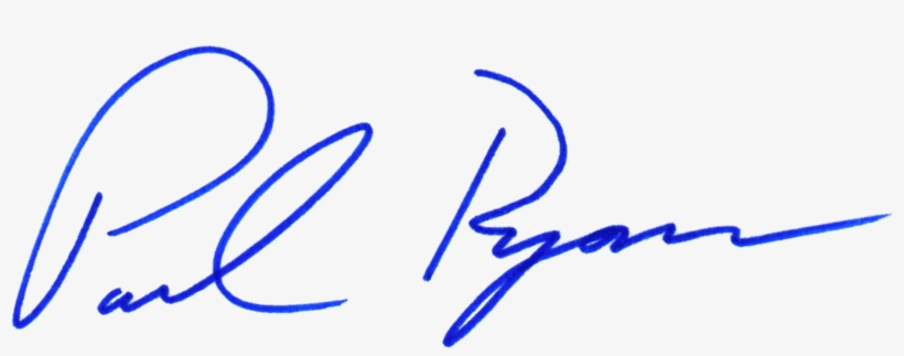 File - Ryan-signature - Paul Ryan Signature, transparent png #3512274