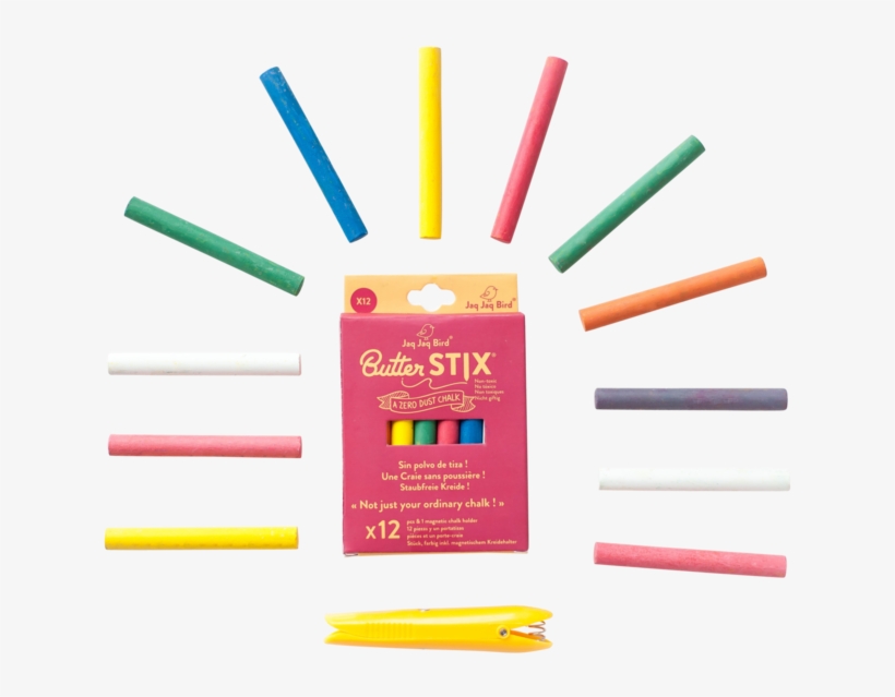 Butterstix® With Chalk Holder No Dust Chalk - Jaq Jaq Bird Butterstix Holder, transparent png #3512859