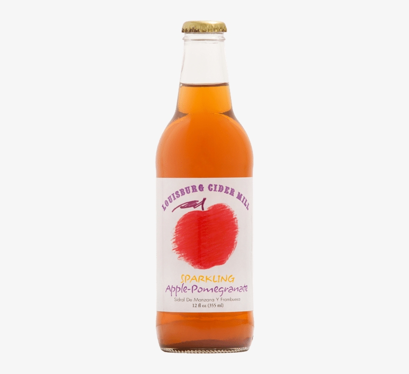 Louisburg Cider Mill 12oz Bottle Of Sparkling Apple-pomegranate - Cider Non Alcoholic Apple, transparent png #3513962