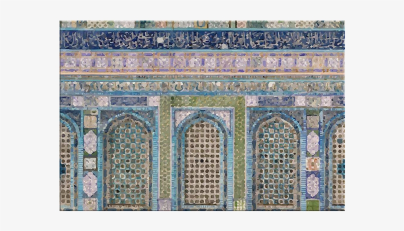 Dome Of The Rock Wall - Dome Of The Rock Mosaic Pattern, transparent png #3514122
