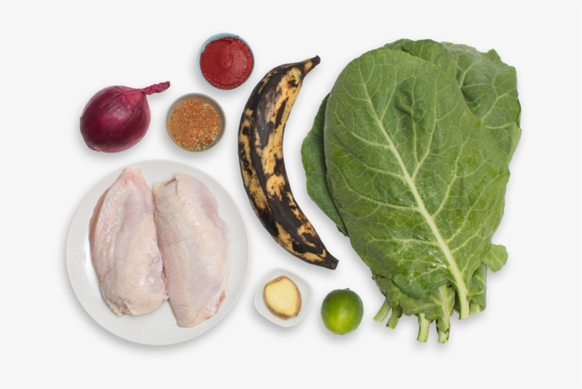 Jamaican Jerk Chicken & Maduros With Stewed Collard - Jerk, transparent png #3514952