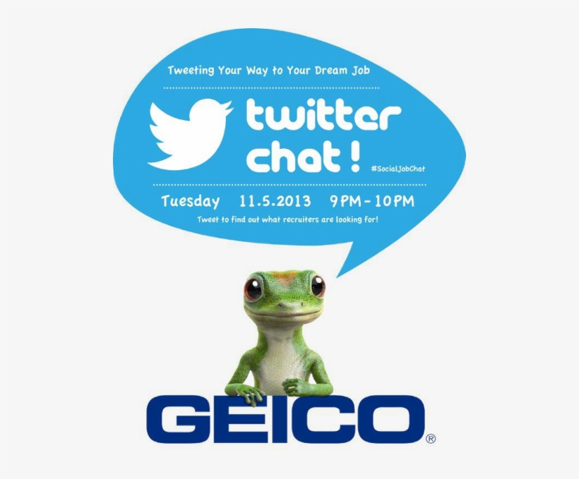 Geico Twitter Chat - Geico Gecko Logo, transparent png #3514953