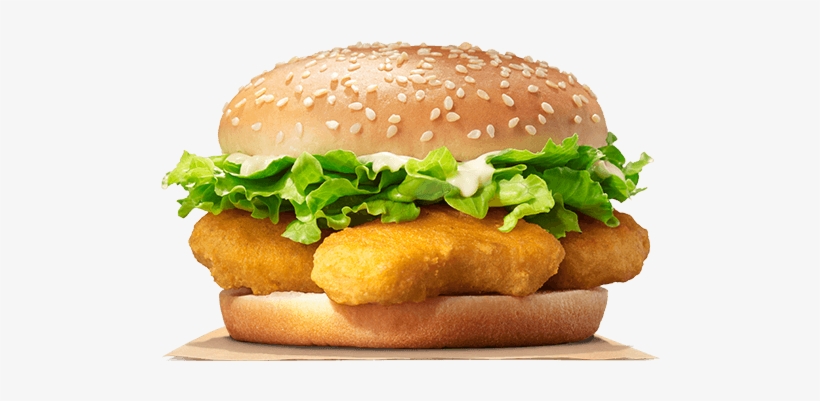 Nugget Burger - Burger King Chicken Nugget Burger, transparent png #3515522