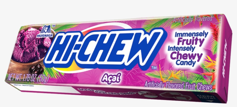 Package Stick Acai 50g Left White - Hi Chew Candy, transparent png #3515587