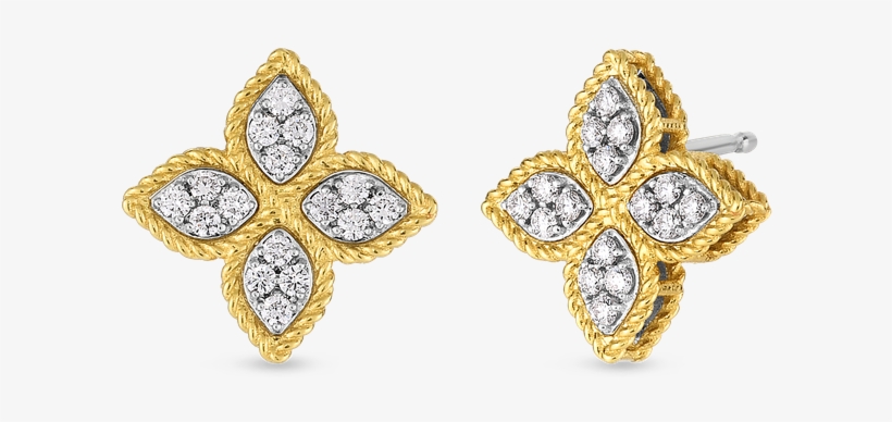 Roberto Coin Medium Stud Earrings - Earring, transparent png #3515654