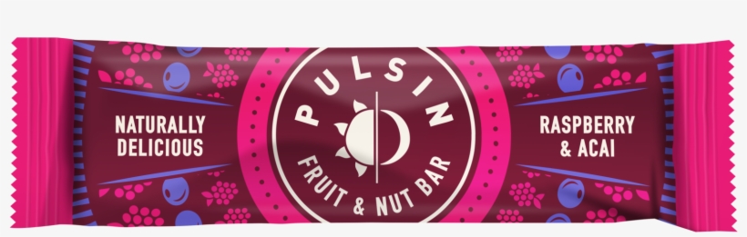 Raspberry & Açai Fruit & Nut Bar - Pulsin Peanut Choc Chip Raw Choc Brow 50g, transparent png #3515656
