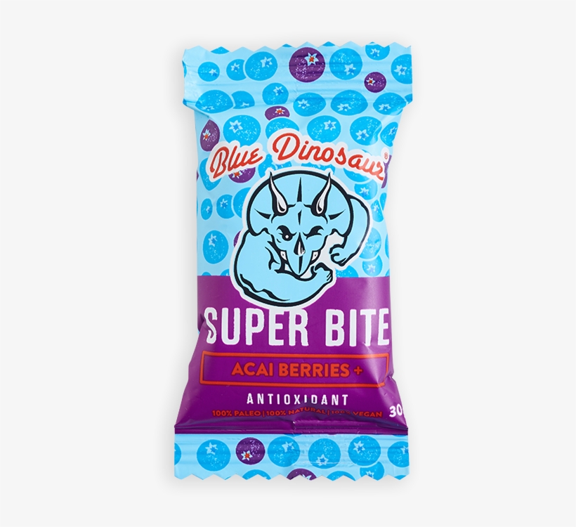 Acai Berries 18 Bites - Blue Dinosaur Super Bite Himalayan Choc Plus 30g, transparent png #3515681