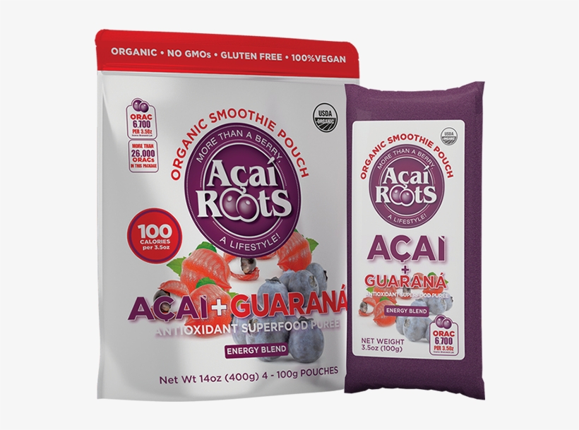 Acai Guarana - Acai Roots Pure Powder Pouch - 4 Oz Pouch, transparent png #3515702