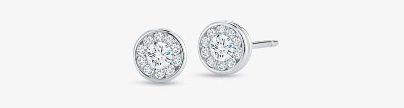 Classic Diamondstud Earrings With Diamonds - Earring, transparent png #3515833