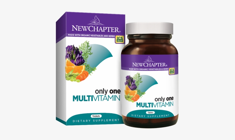 Only One Multivitamin Bottle And Packaging - New Chapter - Only One Whole-food Multivitamin, transparent png #3516420