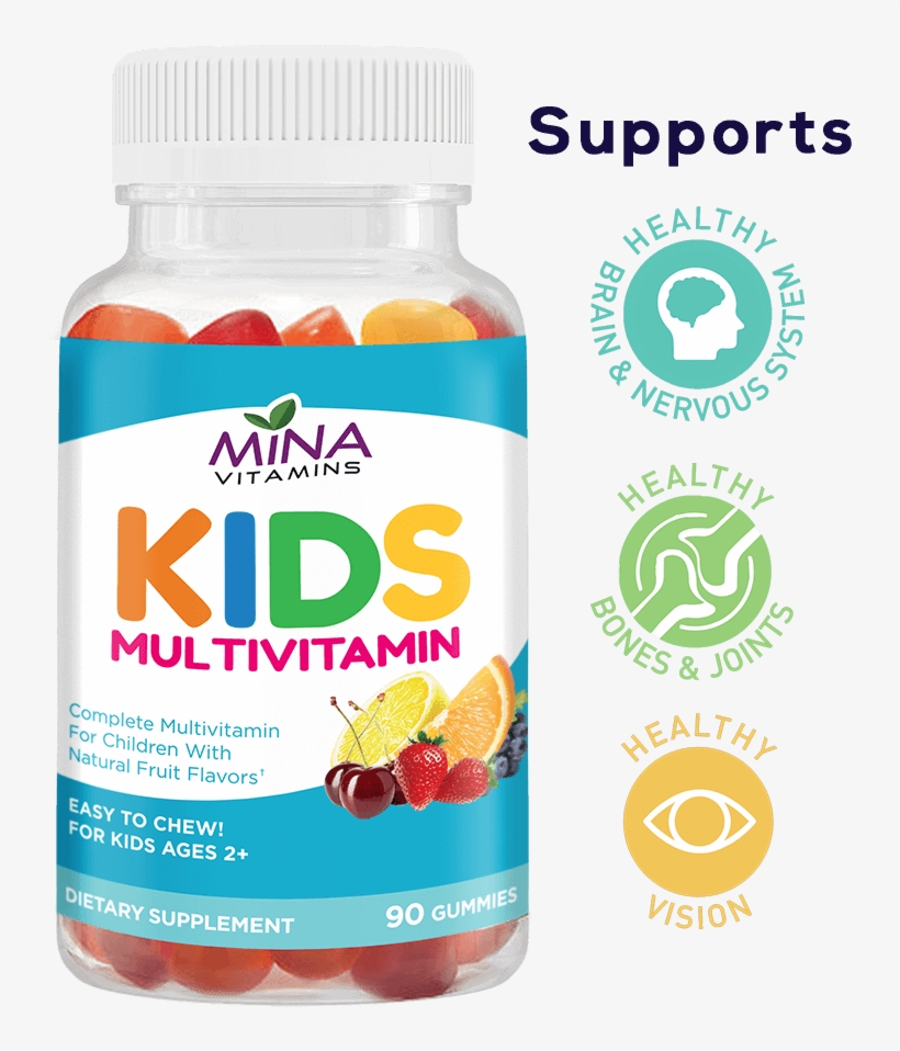 Minavitamins Kids-1 - Mina Vitamins, transparent png #3516456