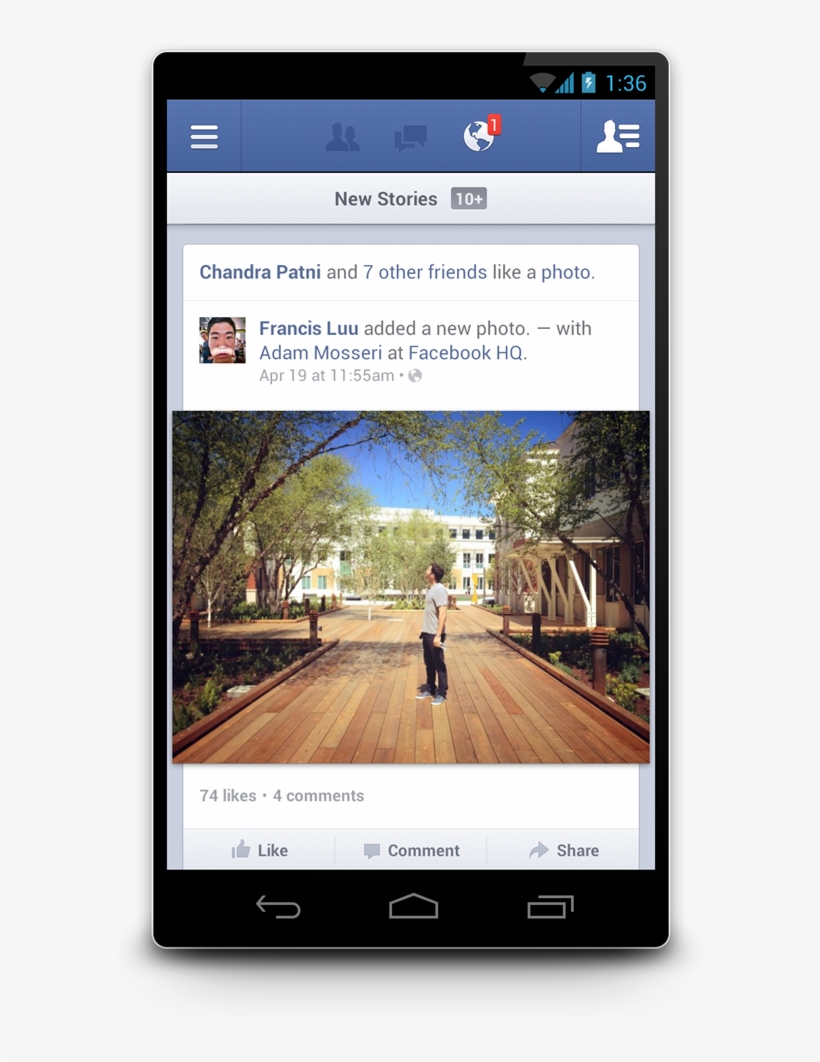 Facebook Launches Much Faster Android App With Quicker - Facebook On Android, transparent png #3516930