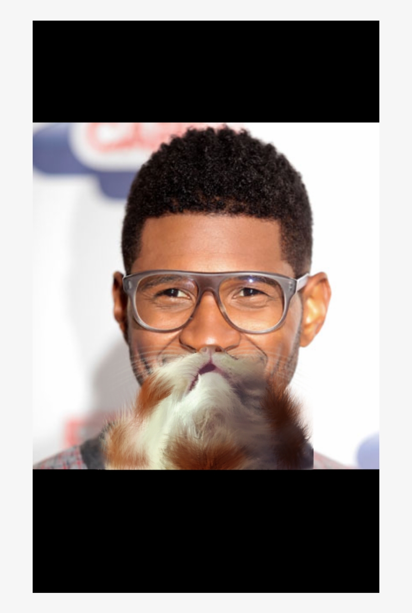 Usher Has A Cat Beard - Usher 2013, transparent png #3517122