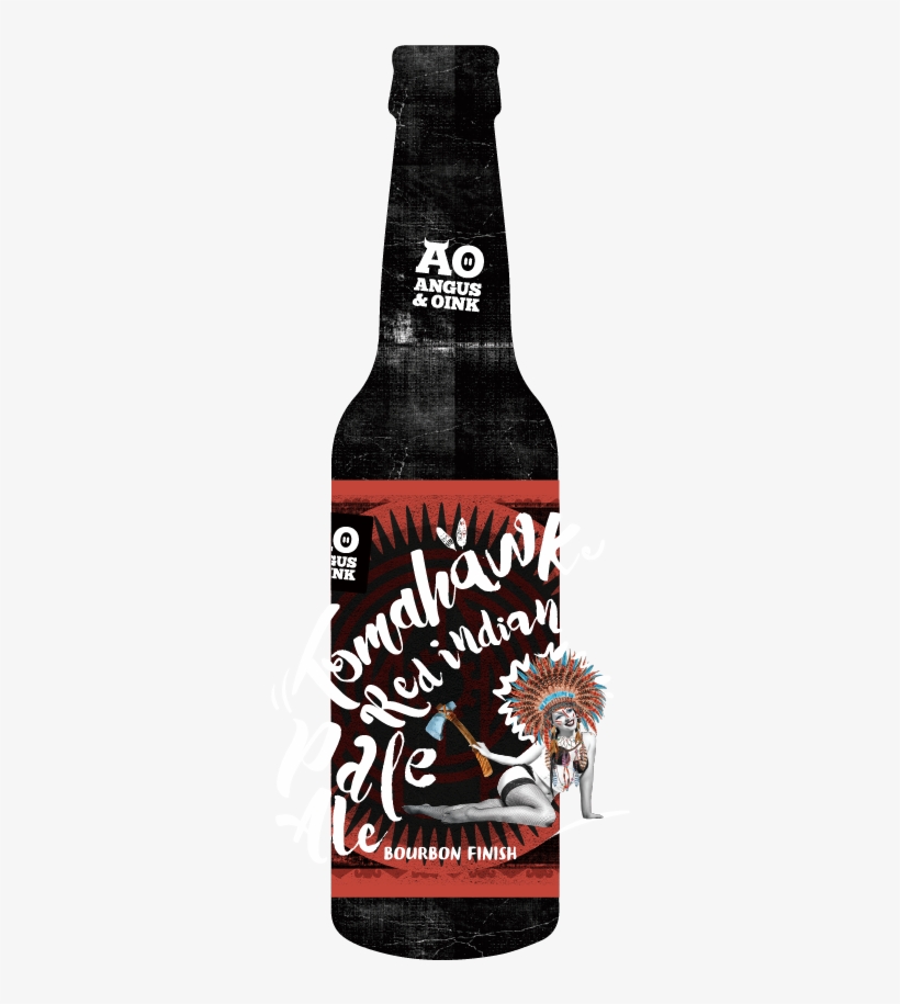 15 Sep Tomahawk Red Indian Pale Ale - Beer Bottle, transparent png #3517386