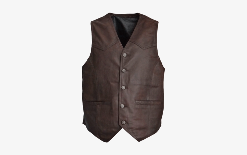 Leather Vest Herbert Lamb-leather Brown Nappa - Nappa Leather, transparent png #3518080