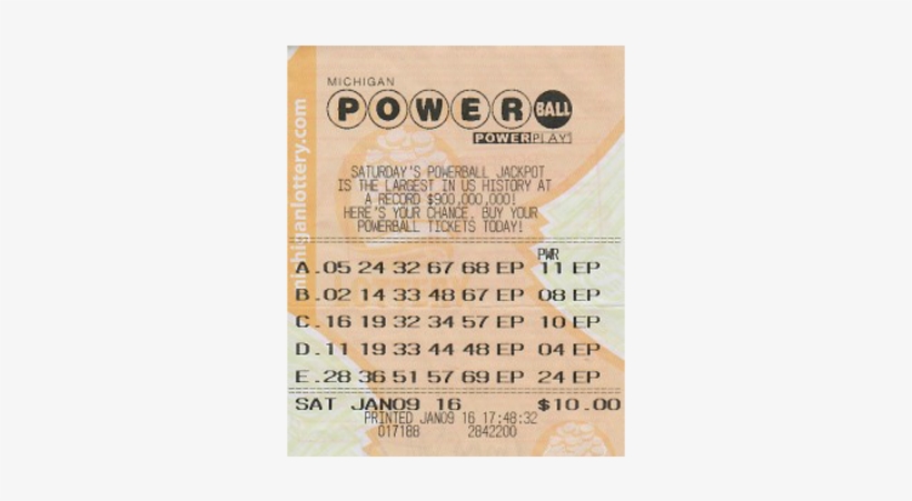 Arak Dan Judi Memusnahkan Kehidupan - Michigan Lottery Powerball Ticket, transparent png #3518237