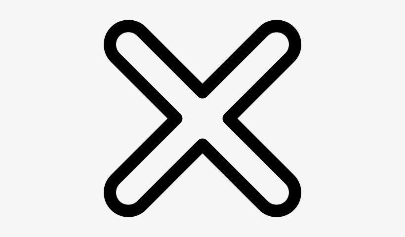 Cross Mark Outline Vector - Nyame Nnwu Na Mawu Symbol, transparent png #3518265
