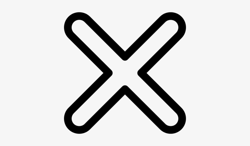 Cross Mark Outline Vector - Nyame Nnwu Na Mawu Symbol, transparent png #3518265