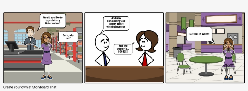 Won The Lottery - Cartoon, transparent png #3518560