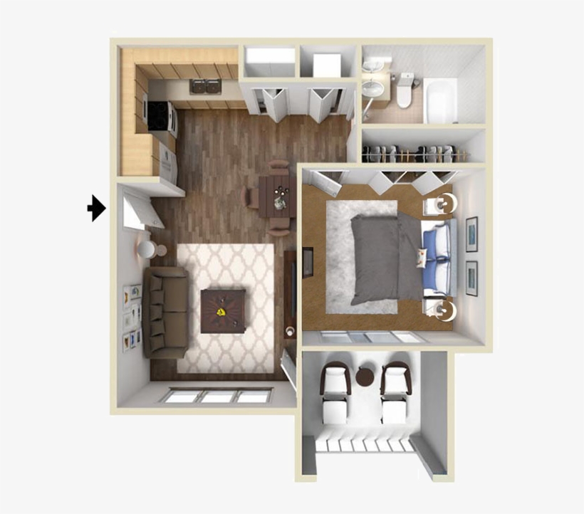 Dogwood Apartment Floor Plan - Floor Plan, transparent png #3519298