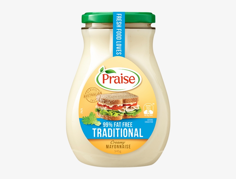 Praise Traditional Fat Free Mayonnaise 545g - Praise 99% Fat Free Mayonnaise 410g, transparent png #3519487
