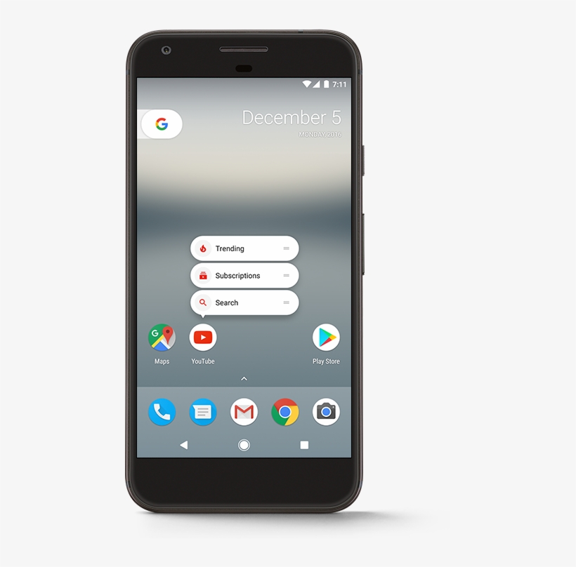App Shortcuts Youtube Final Width - Google Pixel Xl 128gb Black, transparent png #3520433