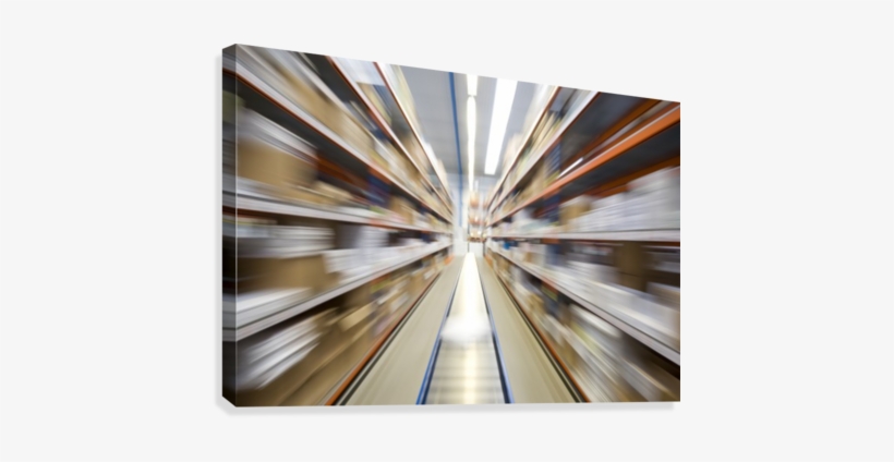 Motion Blur Of A Warehouse Conveyor Belt Canvas Print - Warehouse Blur, transparent png #3520641