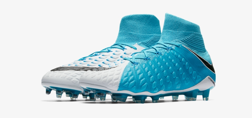 Nike Hypervenom Phantom Iii Df Fg - Blue And White Hypervenom, transparent png #3520709