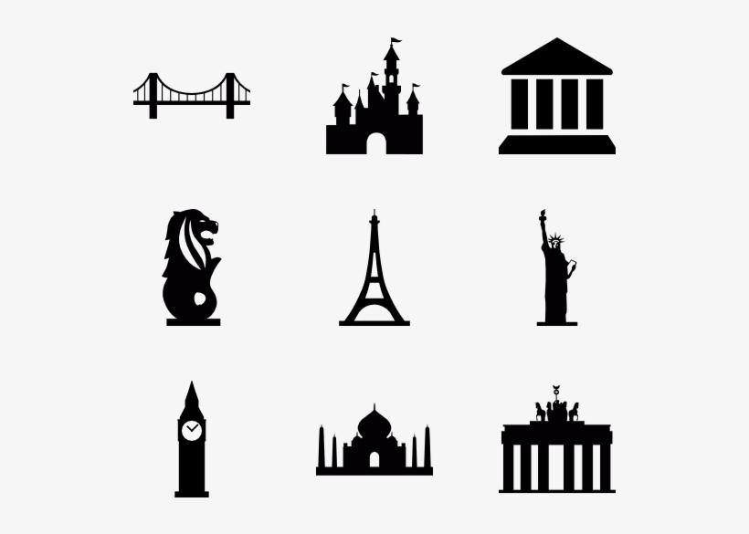 Monuments - Silhouette, transparent png #3521428
