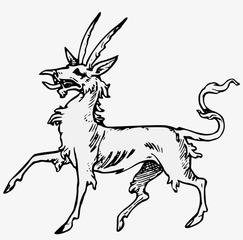 Antelope Passant - Heraldic Antelope, transparent png #3522094