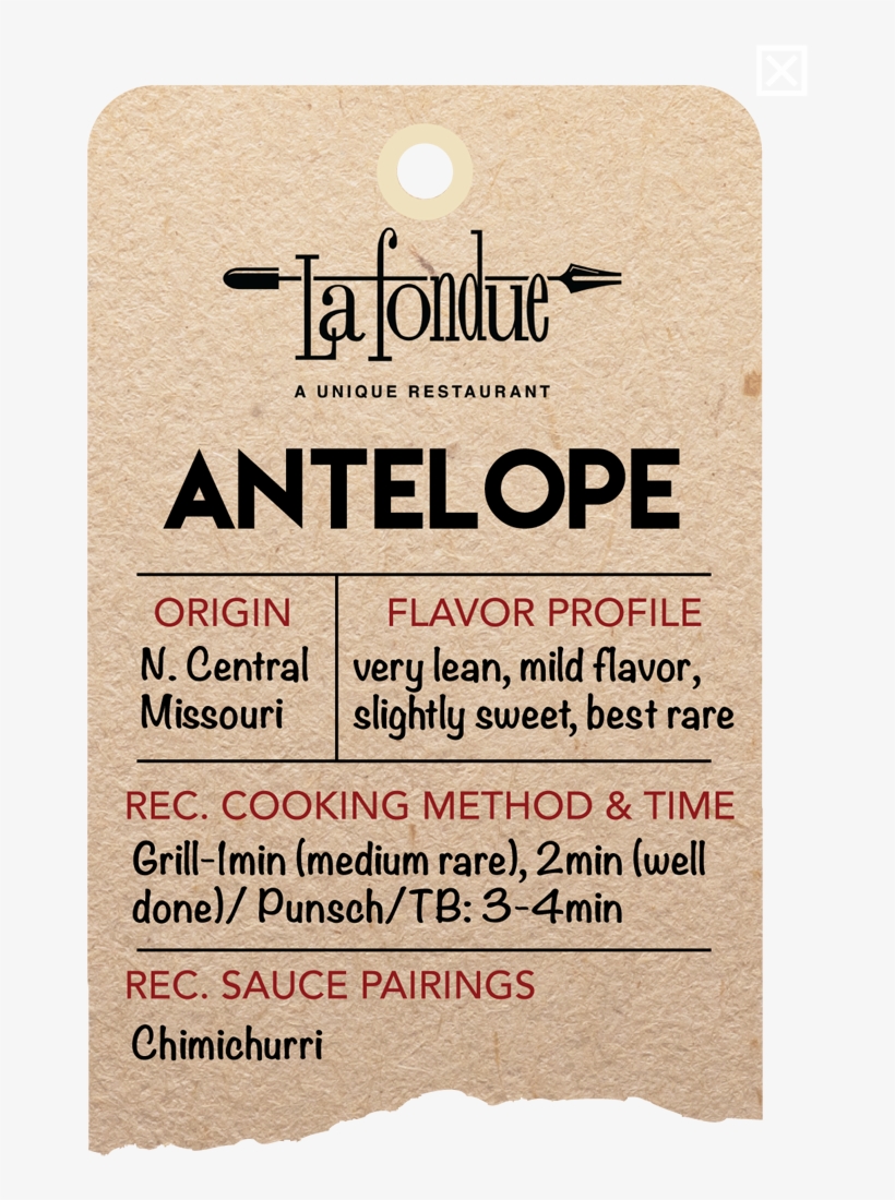 Antelope - La Fondue, transparent png #3522514