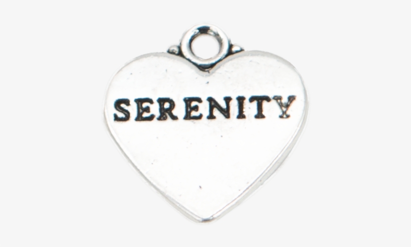 Silver "serenity" Charm - Locket, transparent png #3522794
