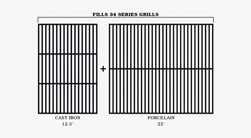 Traeger 34 Series Cast Iron Grill Grate Kit - Pro 22 Traeger Dimensions, transparent png #3522908