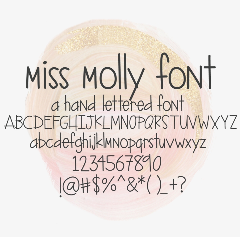 Miss Kate Miss Molly Font For Scrapbooking, Card Making, - Handwriting, transparent png #3523390