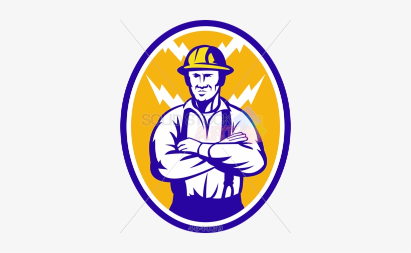 Stock Illustration Of Old Fashioned Cartoon Rendition - Electrician, transparent png #3523658