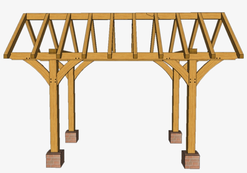 R7 Oak Litchgate Type Pergola - Garden Structure, transparent png #3523695