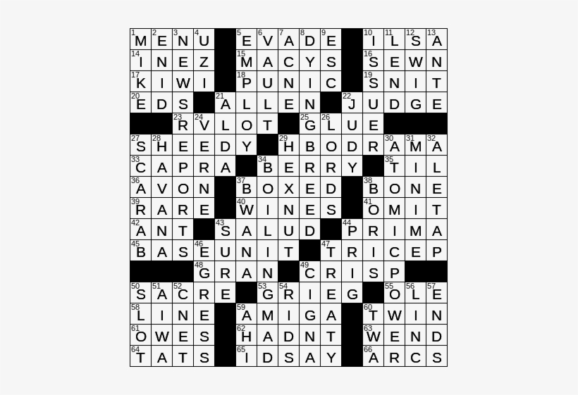 La Times Crossword Answers 16 Aug - Gawain 9 Crossword Puzzle Answers, transparent png #3524269
