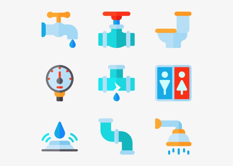 Plumber Tools And Elements - Plumber Flat Icon, transparent png #3524970